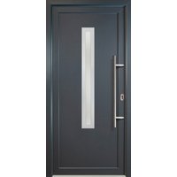 Meeth Kunststoff-Haustür »Signum Exklusiv«, satiniertes Glas, titan, nach Innen öffnend, ohne Türgriff - grau von MEETH