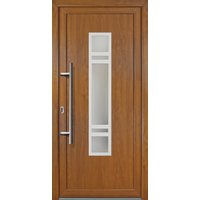 Meeth Kunststoff-Haustür »Signum Exklusiv«, satiniertes Glas, golden oak, nach Innen öffnend, ohne Türgriff - goldfarben Meeth Kunststoff-Haustür »Signum Exklusiv«, satiniertes Glas, golden oak, nach Innen öffnend, ohne Türgriff - goldfarben von MEETH