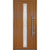Meeth Kunststoff-Haustür »Signum Exklusiv«, satiniertes Glas, golden oak, nach Innen öffnend, ohne Türgriff - goldfarben Meeth Kunststoff-Haustür »Signum Exklusiv«, satiniertes Glas, golden oak, nach Innen öffnend, ohne Türgriff - goldfarben von MEETH