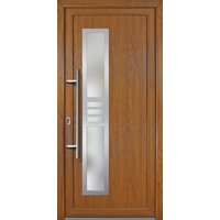 Meeth Kunststoff-Haustür »Signum Exklusiv«, satiniertes Glas, golden oak, nach Innen öffnend, ohne Türgriff - goldfarben Meeth Kunststoff-Haustür »Signum Exklusiv«, satiniertes Glas, golden oak, nach Innen öffnend, ohne Türgriff - goldfarben von MEETH