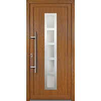 Meeth Kunststoff-Haustür »Signum Exklusiv«, satiniertes Glas, golden oak, nach Innen öffnend, ohne Türgriff - goldfarben Meeth Kunststoff-Haustür »Signum Exklusiv«, satiniertes Glas, golden oak, nach Innen öffnend, ohne Türgriff - goldfarben von MEETH