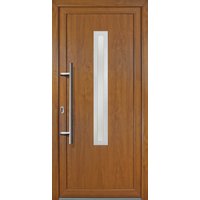 Meeth Kunststoff-Haustür »Signum Exklusiv«, satiniertes Glas, golden oak, nach Innen öffnend, ohne Türgriff - goldfarben Meeth Kunststoff-Haustür »Signum Exklusiv«, satiniertes Glas, golden oak, nach Innen öffnend, ohne Türgriff - goldfarben von MEETH