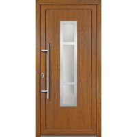 Meeth Kunststoff-Haustür »Signum Exklusiv«, satiniertes Glas, golden oak, nach Innen öffnend, ohne Türgriff - goldfarben Meeth Kunststoff-Haustür »Signum Exklusiv«, satiniertes Glas, golden oak, nach Innen öffnend, ohne Türgriff - goldfarben von MEETH