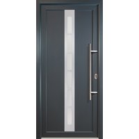 Meeth Kunststoff-Haustür »Signum Exklusiv«, satiniertes Glas, titanfarben, nach Innen öffnend - grau Meeth Kunststoff-Haustür »Signum Exklusiv«, satiniertes Glas, titanfarben, nach Innen öffnend - grau von MEETH