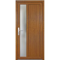 Meeth Nebeneingangstür »ProM 04«, Klarglas, golden oak, nach Außen öffnend - goldfarben Meeth Nebeneingangstür »ProM 04«, Klarglas, golden oak, nach Außen öffnend - goldfarben von MEETH