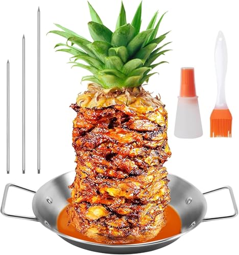 Vertikaler Schaschlik-Spieß-Ständer, Edelstahl, Grill-Maschine, mit 3 verschiedenen Größen Spikes und Ölflaschenbürste, für Steak, Huhn, Fisch, Truthahn, Kebab, Küche Vertikaler Schaschlik-Spieß-Ständer, Edelstahl, Grill-Maschine, mit 3 verschiedenen Größen Spikes und Ölflaschenbürste, für Steak, Huhn, Fisch, Truthahn, Kebab, Küche von MEETOZ
