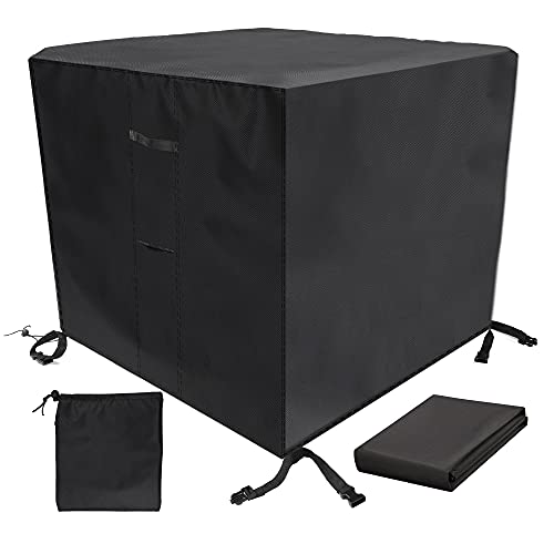 MEEYI Gartenmöbel Abdeckung 130x130x90cm - Wasserdichte Schutzhülle für Outdoor-Möbel und Gartentisch - 420D Oxford mit Zugkordel, Belüftungsöffnungen und Aufbewahrungstasche von MEEYI