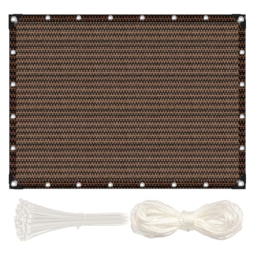 MEEYI Balkon Sichtschutz 80x100cm Balkonbespannung Balkonsichtschutz Balkonabdeckung Sonnenschutz HDPE Gewebe UV-Schutz für Terrasse und Zaun mit Kabelbinder und Kordel Braun MEEYI Balkon Sichtschutz 80x100cm Balkonbespannung Balkonsichtschutz Balkonabdeckung Sonnenschutz HDPE Gewebe UV-Schutz für Terrasse und Zaun mit Kabelbinder und Kordel Braun von MEEYI