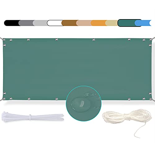 MEEYI Balkon Sichtschutz Balkon 75x250cm seitenmarkise Balkonabdeckung Balkonverkleidung Wind-und UV-Schutz Wetterfest mit Kabelbinder Ösen Seil, für Balkongeländer, Terrasse & Garten Dunkelgrün MEEYI Balkon Sichtschutz Balkon 75x250cm seitenmarkise Balkonabdeckung Balkonverkleidung Wind-und UV-Schutz Wetterfest mit Kabelbinder Ösen Seil, für Balkongeländer, Terrasse & Garten Dunkelgrün von MEEYI