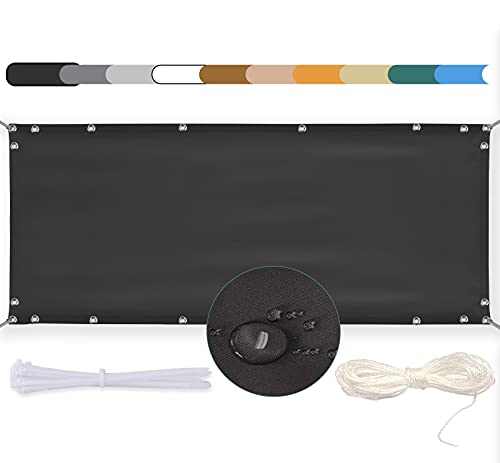 MEEYI Balkon Sichtschutz Balkon 85x250cm seitenmarkise Balkonabdeckung Balkonverkleidung Wind-und UV-Schutz Wetterfest mit Kabelbinder Ösen Seil, für Balkongeländer, Terrasse & Garten Dunkelgrau MEEYI Balkon Sichtschutz Balkon 85x250cm seitenmarkise Balkonabdeckung Balkonverkleidung Wind-und UV-Schutz Wetterfest mit Kabelbinder Ösen Seil, für Balkongeländer, Terrasse & Garten Dunkelgrau von MEEYI