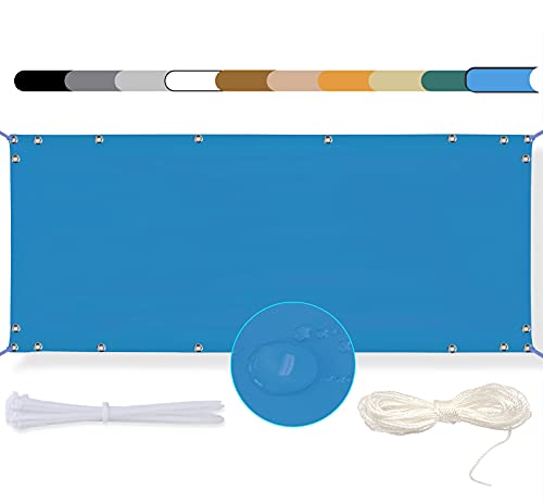 MEEYI Balkon Sichtschutz Balkonabdeckung 75x500cm Balkon seitenmarkise Balkonverkleidung Wind-und UV-Schutz Wetterfest mit Kabelbinder Ösen Seil, für Balkongeländer, Terrasse & Garten Blau MEEYI Balkon Sichtschutz Balkonabdeckung 75x500cm Balkon seitenmarkise Balkonverkleidung Wind-und UV-Schutz Wetterfest mit Kabelbinder Ösen Seil, für Balkongeländer, Terrasse & Garten Blau von MEEYI