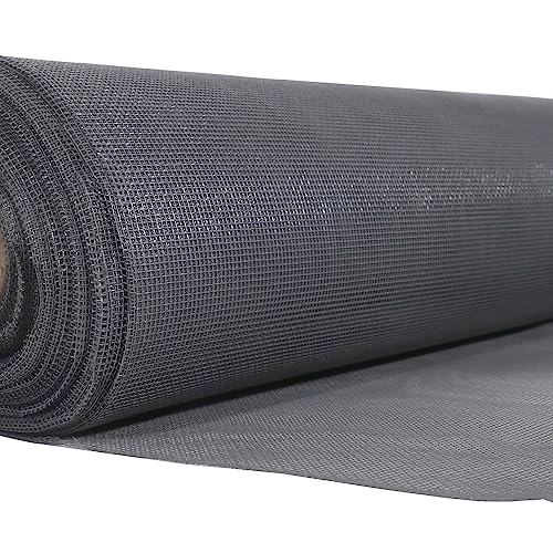 MEEYI Fiberglasgewebe Insektenschutz 1.5X11m Fliegengitter Insektenschutzgewebe maschenfest verschweißt aus hochwertigem Fiberglas UV-beständig grau von MEEYI