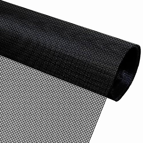 MEEYI Fliegengitter Gewebe Glasfaser 1.5x10m Fenster Fliegengitter und Türen aus hochwertigen Materialien für Balkontür Wohnzimmer Terrassentür Schwarz von MEEYI