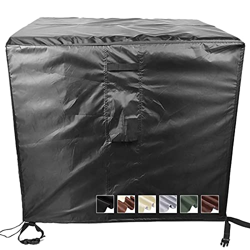 MEEYI Schutzhülle für Gartenmöbel 60x60x60cm, Terrassenmöbel Abdeckung Extrem Wetterbeständig Wasserdicht Terrassenmöbel Abdeckung für Tisch und Stühle, Schwarz von MEEYI