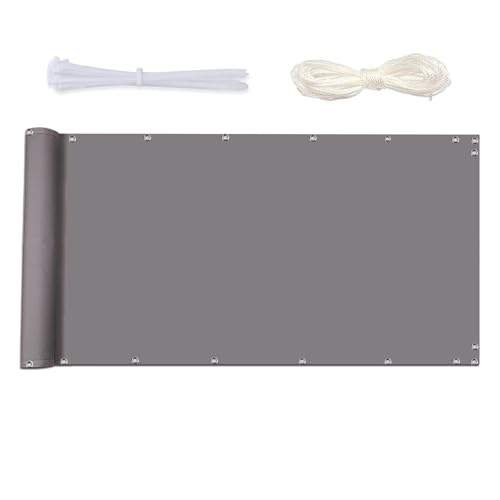 MEEYI Sichtschutz Balkon 90x250cm Balkon Anti-diebstahl-bildschirmabdeckung Seitenmarkise Schattentuch Balkonbespannung Balkonabdeckung Wind- und Wetterfest, mit Ösen, Kabelbinder und Seil Grau MEEYI Sichtschutz Balkon 90x250cm Balkon Anti-diebstahl-bildschirmabdeckung Seitenmarkise Schattentuch Balkonbespannung Balkonabdeckung Wind- und Wetterfest, mit Ösen, Kabelbinder und Seil Grau von MEEYI