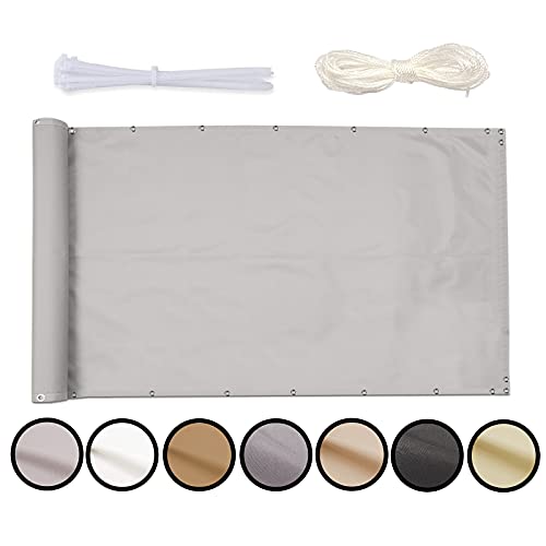 MEEYI Sichtschutz Balkon Sichtschutz 100x100cm Seitenmarkise Schattentuch Camping Stoff Picknickmatte Balcony Cover Sichtschutz Garten Balcony Privacy Screen Sichtschutz FüR Terrasse von MEEYI