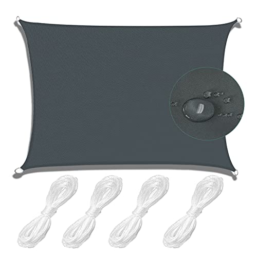MEEYI Sonnensegel Quadrat 4x6m Wasserdicht Sonnensegel Sonnenschutz Garten 98% UV Schutz Sonnenschutz wetterfest reißfestem für Backyard Garden Terrasse Carport Pool mit Spannseilen dunkelgrau MEEYI Sonnensegel Quadrat 4x6m Wasserdicht Sonnensegel Sonnenschutz Garten 98% UV Schutz Sonnenschutz wetterfest reißfestem für Backyard Garden Terrasse Carport Pool mit Spannseilen dunkelgrau von MEEYI