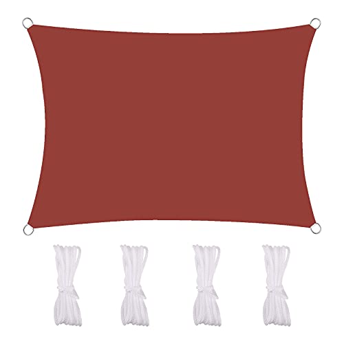 MEEYI Sonnensegel Rechteckig Wasserdicht 3X4m Sonnentuch Schattensegel 95% Beschattung UV Schutz Wetterschutz Wasserabweisend Windschutz & Tear Resistant Für Garten Terrasse Balkon, Rotwein MEEYI Sonnensegel Rechteckig Wasserdicht 3X4m Sonnentuch Schattensegel 95% Beschattung UV Schutz Wetterschutz Wasserabweisend Windschutz & Tear Resistant Für Garten Terrasse Balkon, Rotwein von MEEYI