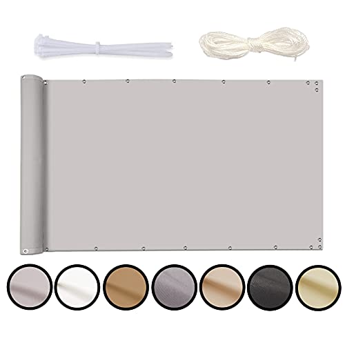 MEEYI sichtschutz für den Garten 80x200cm Balkon Sichtschutz Balkon Sichtschutz Privacy Screen Balcony Privacy Screen Sichtschutz Balkon Sichtschutz hellgrau MEEYI sichtschutz für den Garten 80x200cm Balkon Sichtschutz Balkon Sichtschutz Privacy Screen Balcony Privacy Screen Sichtschutz Balkon Sichtschutz hellgrau von MEEYI