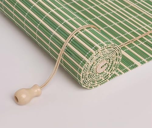 bambusrollo 75x110cm Bambus Jalousie UV-Block Fenster Raffrollos, Sonnenschutz Sichtschutz Rollo Für Außen Garten Balkon Sichtschutz, Verdunkelung, Maßgeschneiderte Vorhänge Grün-Weiß bambusrollo 75x110cm Bambus Jalousie UV-Block Fenster Raffrollos, Sonnenschutz Sichtschutz Rollo Für Außen Garten Balkon Sichtschutz, Verdunkelung, Maßgeschneiderte Vorhänge Grün-Weiß von MEEYI