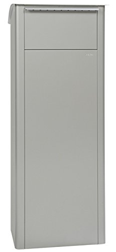 MEFA Paketpostkasten Beech (458) Weißaluminium RAL 9006 Standbriefkasten Briefe+Pakete Entnahme hinten Sicherheitsschloß von MEFA