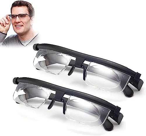 MEFESE Vifocus-Brillen, Vifocus-Brillen mit einstellbarem Fokus for Nah- und Fernsicht, verstellbare Zifferblattbrillen for Fern- oder Lesemyopie (Color : 2pcs) von MEFESE