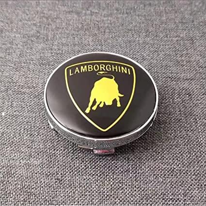 MEFFEE 4 Stück Auto Nabendeckel Radmittenkappen für Lamborghini 63mm, Nabenkappen Radnabenkappen Staubschutzabdeckung Radnabenabdeckung Wasserdicht Zubehör,A von MEFFEE