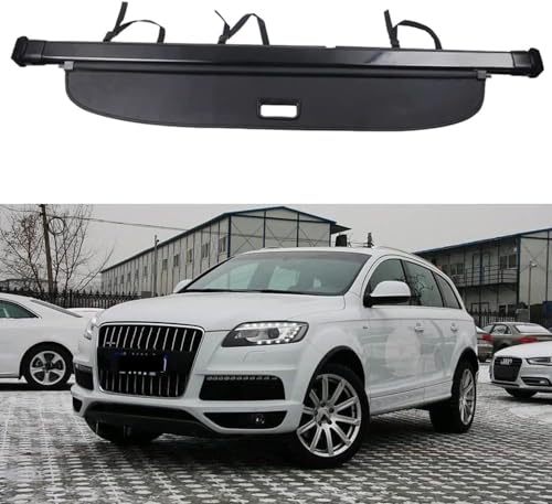 MeFfee Ausziehbar Kofferraumabdeckung Rollo Versenkbare Kofferraumabdeckung Einziehbare Kofferraumabdeckung für Audi Q7 2007-2015 von MEFFEE