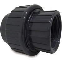 Mega Group - Mega Verschraubung pvc-u 50 mm x 1 1/2 Zoll Klebemuffe x Innengewinde 10 bar, grau von MEGA GROUP