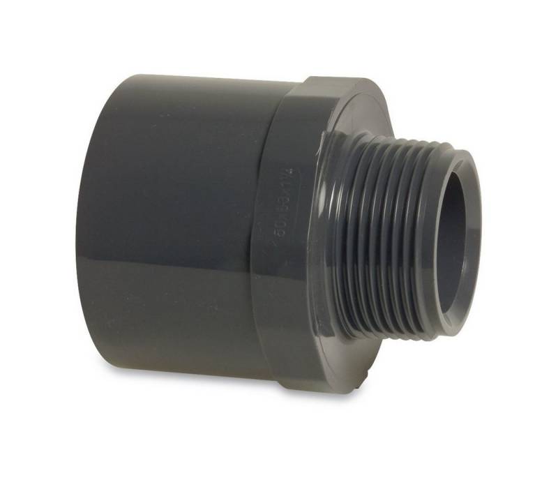 Mega Group Gewindefitting Übergangsnippel PVC-U Klebemuffe/Klebestutzen x Außengewinde 10 bar, Ø 75/90 mm x 3 Zoll (PN10) von Mega Group