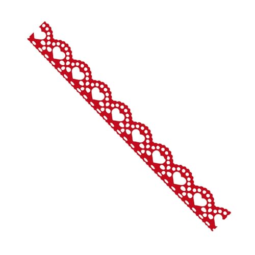 Band klebend 1,5 cm x 1 m Herzen rot - MegaCrea von MÉGACRÉA
