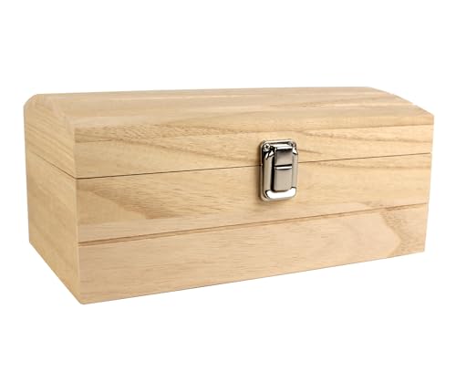 MÉGACRÉA Holztruhe mit gewölbtem Deckel, 25 x 15 x 11,5 cm von MÉGACRÉA