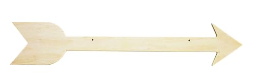 MÉGACRÉA Pfeil aus Holz zum Aufhängen A 40 x 7,5 x 0,7 cm – T von MÉGACRÉA