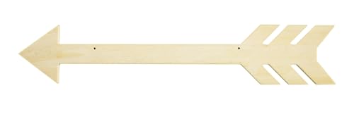 MÉGACRÉA Pfeil aus Holz zum Aufhängen B 40 x 7,5 x 0,7 cm – T von MÉGACRÉA