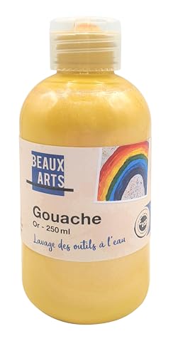 MegaCrea DIY Gouache, hergestellt in Frankreich, goldfarben, 250 ml von MÉGACRÉA