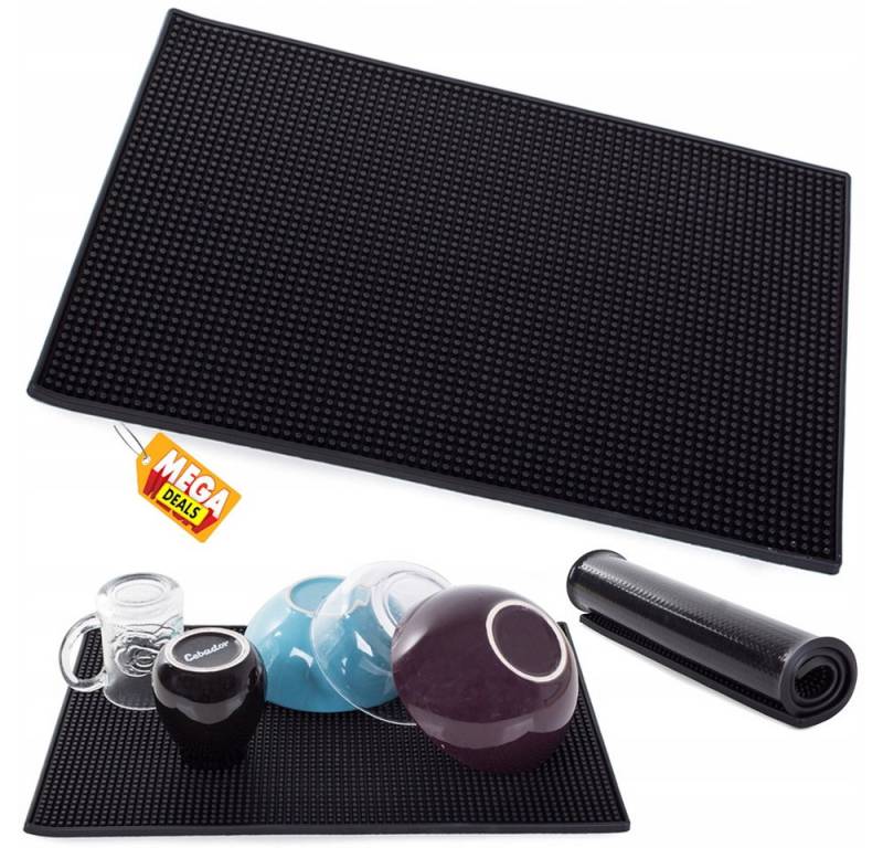 MEGADEALS Abtropfmatte Geschirrmatte Topfmatte Geschirrabtropfmatte Spülunterlage Silikon von MEGADEALS