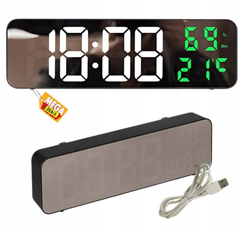 MEGADEALS Wecker Digitalwecker Uhranzeige Alarmwecker Weckuhr Aufwachhilfe Weckgerät von MEGADEALS