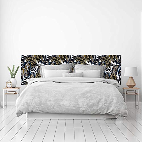 MEGADECOR Kopfteil für Bett, PVC, dekorativ, ökonomisch, tropische Blätter, verschiedene Größen (150 cm x 60 cm) von MEGADECOR