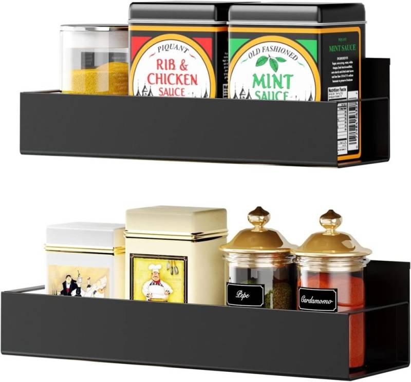 MEGAGOODS Aufbewahrungsbox Magnet Regal Küchen Kühlschrank Waschmaschine Aufbewahrung 2er-Set DE. (2er-Set, Packung mit 2 gleichen Regalen) von MEGAGOODS
