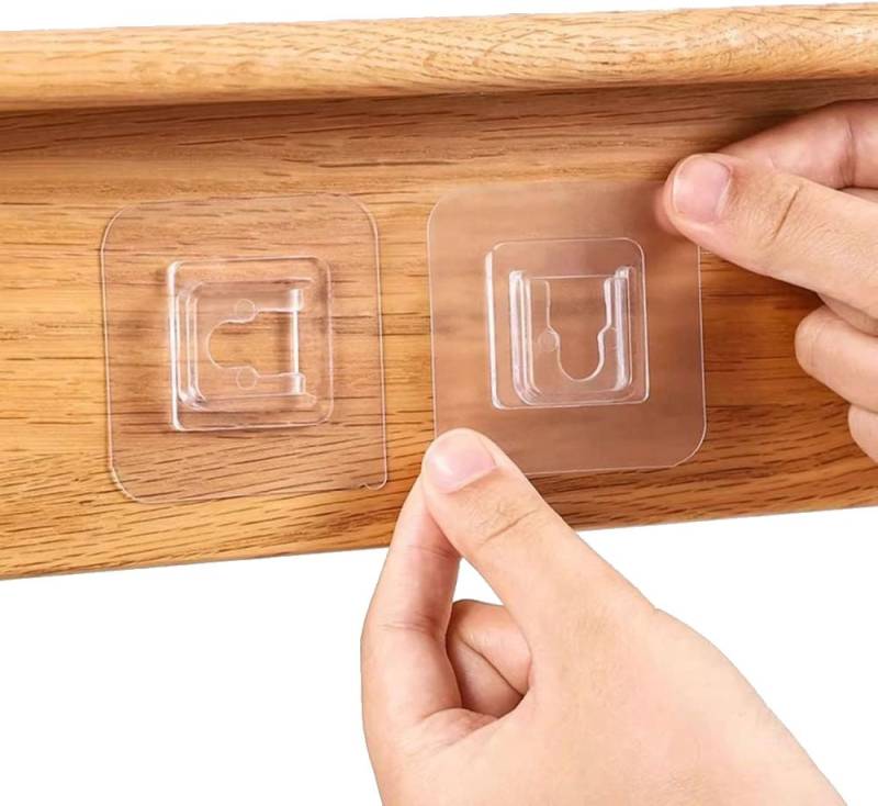 MEGAGOODS Klebehaken Transparente Klebehaken 10 Paar selbstklebend wasserfest Handtuch DE., Glatte Oberflächen von MEGAGOODS