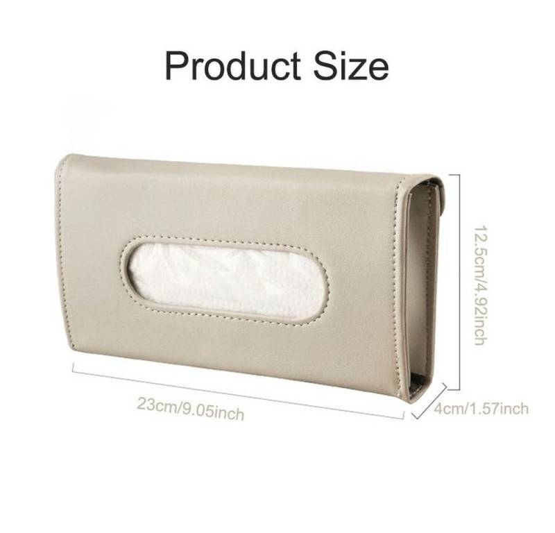 MEGAGOODS Papiertuchbox Taschentuchbox Kunstleder Auto Sonnenblende Hängend Organizer DE. (Keine Set-Informationen vorhanden) von MEGAGOODS