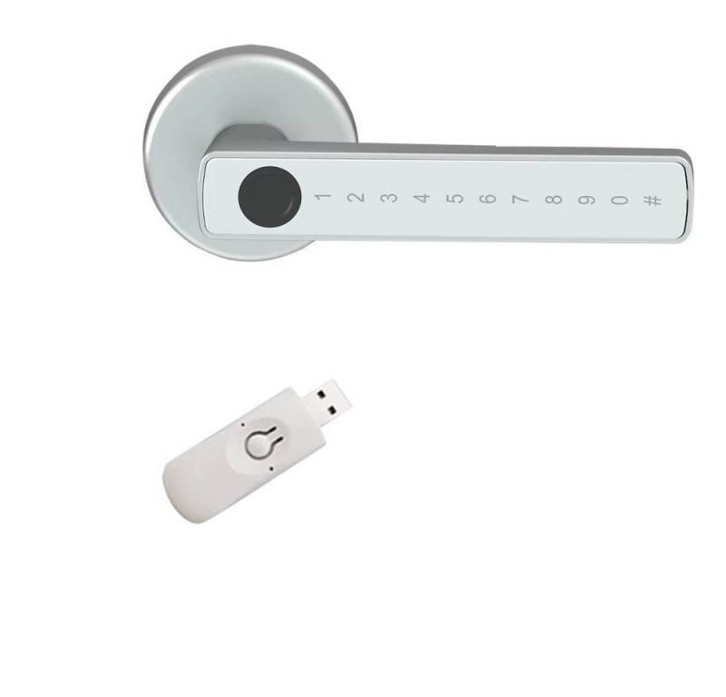 MEGAGOODS Schiebetürschloss M5 Türschloss Fingerprint Bluetooth Code Keycard Smart DE., Fingerprint, Bluetooth, Code, Keycard von MEGAGOODS