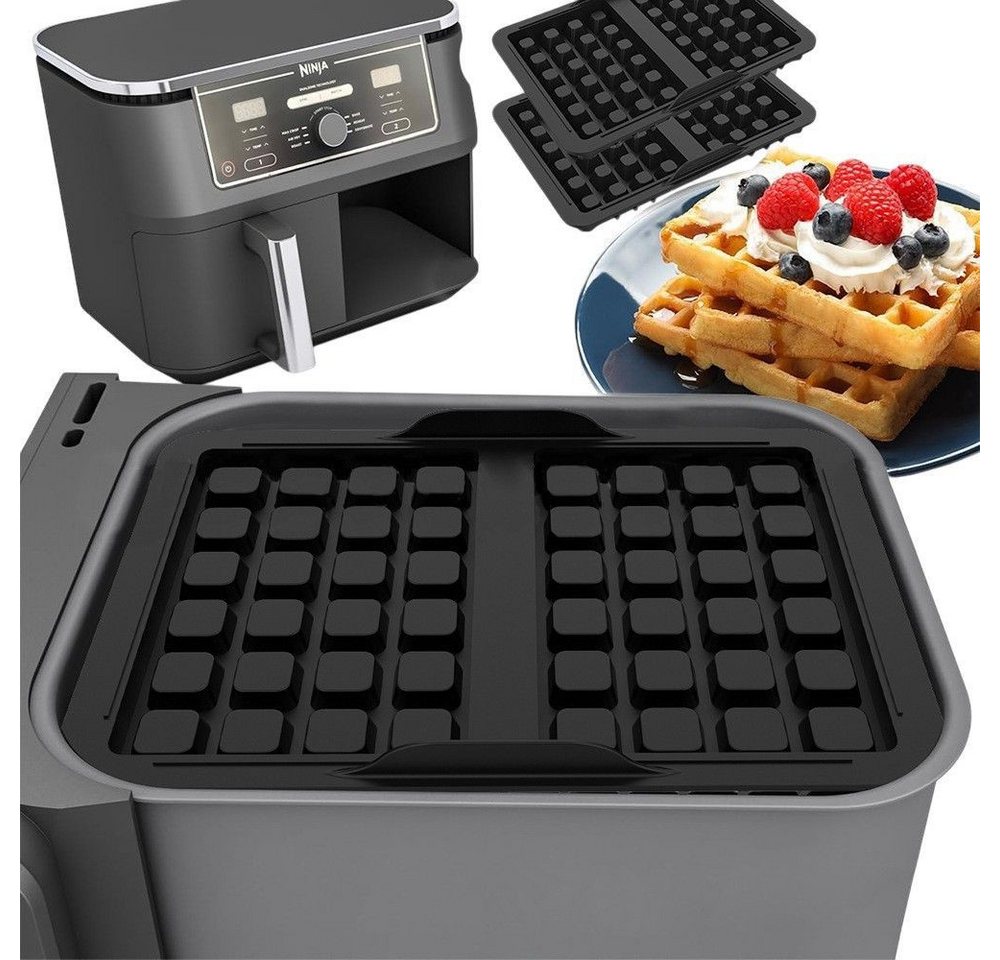 MEGAGOODS Silikonform Silikon Waffelform 2er Set passend für Ninja Air Fryer AF300EU DE., (2er Set) von MEGAGOODS