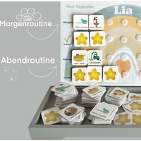 Tagesplan Für Kinder Boho, Ausgestanzte Kärtchen, Routineplaner Mit Montessori, Tägliche Routine, Deutsch von MEGAKStudio