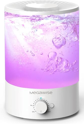 H1-XIT (Weiß) MEGAWISE 3.5L Kühlnebel Luftbefeuchter mit Top Refill, große Kapazität, einfach sicher und bequem für Ihr Zuhause von MEGAWISE