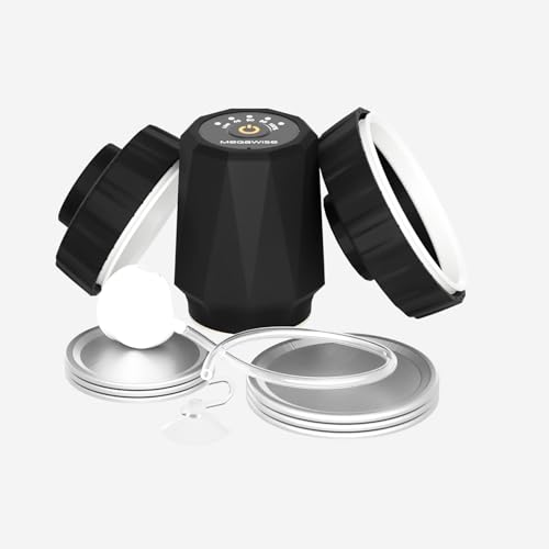 MEGAWISE Handstaubsauger für Einmachgläser, kompatibel mit normaler und breiter Öffnung, inklusive 6 Glasdeckel und Zubehörschlauch MEGAWISE Handstaubsauger für Einmachgläser, kompatibel mit normaler und breiter Öffnung, inklusive 6 Glasdeckel und Zubehörschlauch von MEGAWISE