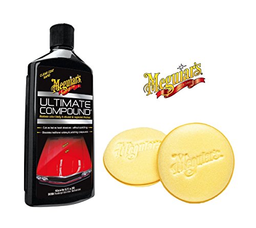 Praktisches Lackpflege-Set! MEGUIAR'S Lackreiniger ULTIMATE COMPOUND 450 ml + AUFTRAGSSCHWAMM (2er) von MEGUIAR'S