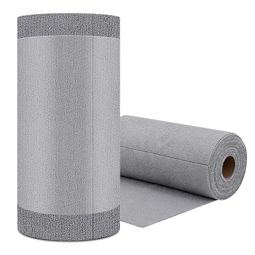MEGYAD 50 Pieces Microfibre Cleaning Cloths Roll: 30x30 cm Tear-Off Cleaning Cloths Starke Wasseraufnahme, Wiederverwendbar Lint-Free Cloths for Kitchen Cars Glass Windows (Grey) von MEGYAD