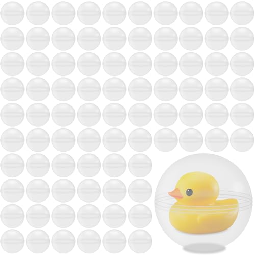 120 Stück Kunststoffkugel Transparent: 28 mm Acryl Füller Kugeln Plastikkugeln zum Befüllen, Acrylkugeln Mini Weihnachtskugeln für Hochzeit Weihnachten Home Decoration von MEGYAD