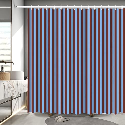 MEHOFOND Duschvorhang mit 12 Haken, 183 x 183 cm, Blau gestreift MEHOFOND Duschvorhang mit 12 Haken, 183 x 183 cm, Blau gestreift von MEHOFOND